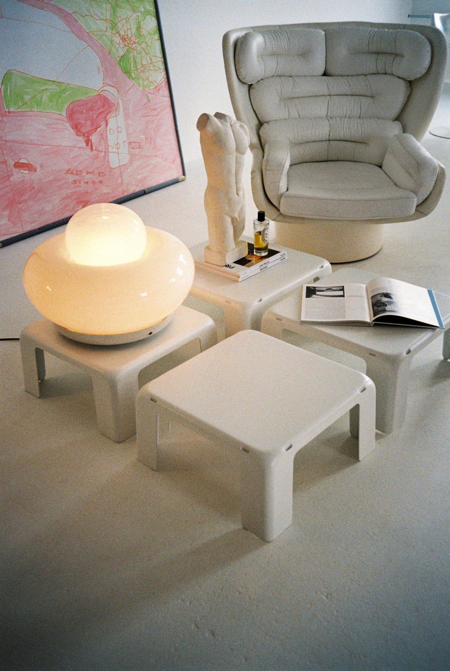 Set of 4 – Gatti Side Tables by Mario Belini for B&B Italia, 1970