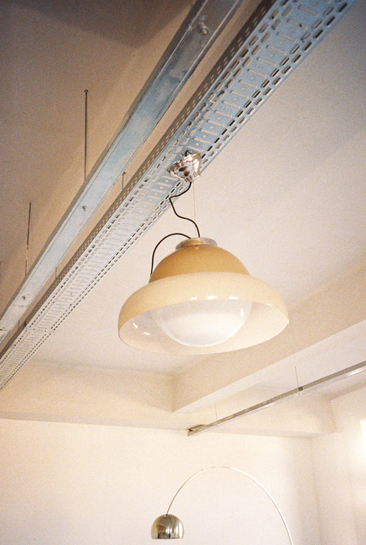 Vistosi Suspension Murano Glass Lamp by Gino Vistosi for Vistosi, 1960