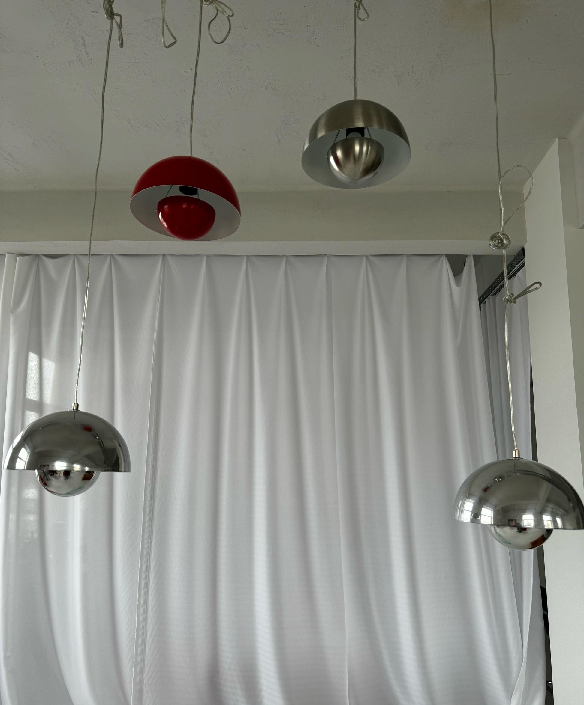 Flowerpot Hanging Lamps by Verner Panton for Louis Poulsen, 1968