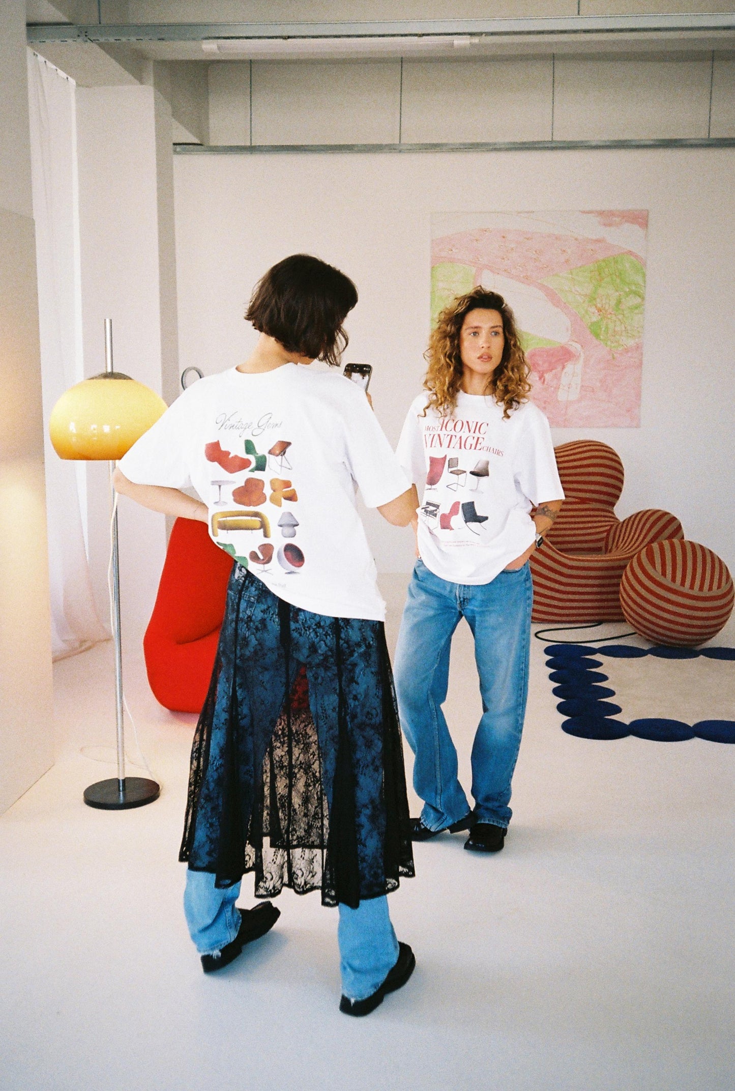 Vintage Gems Graphic T-Shirt – Mid-Century Modern Icons, Avlas Vintage Merch, Oversized, Unisex Tee