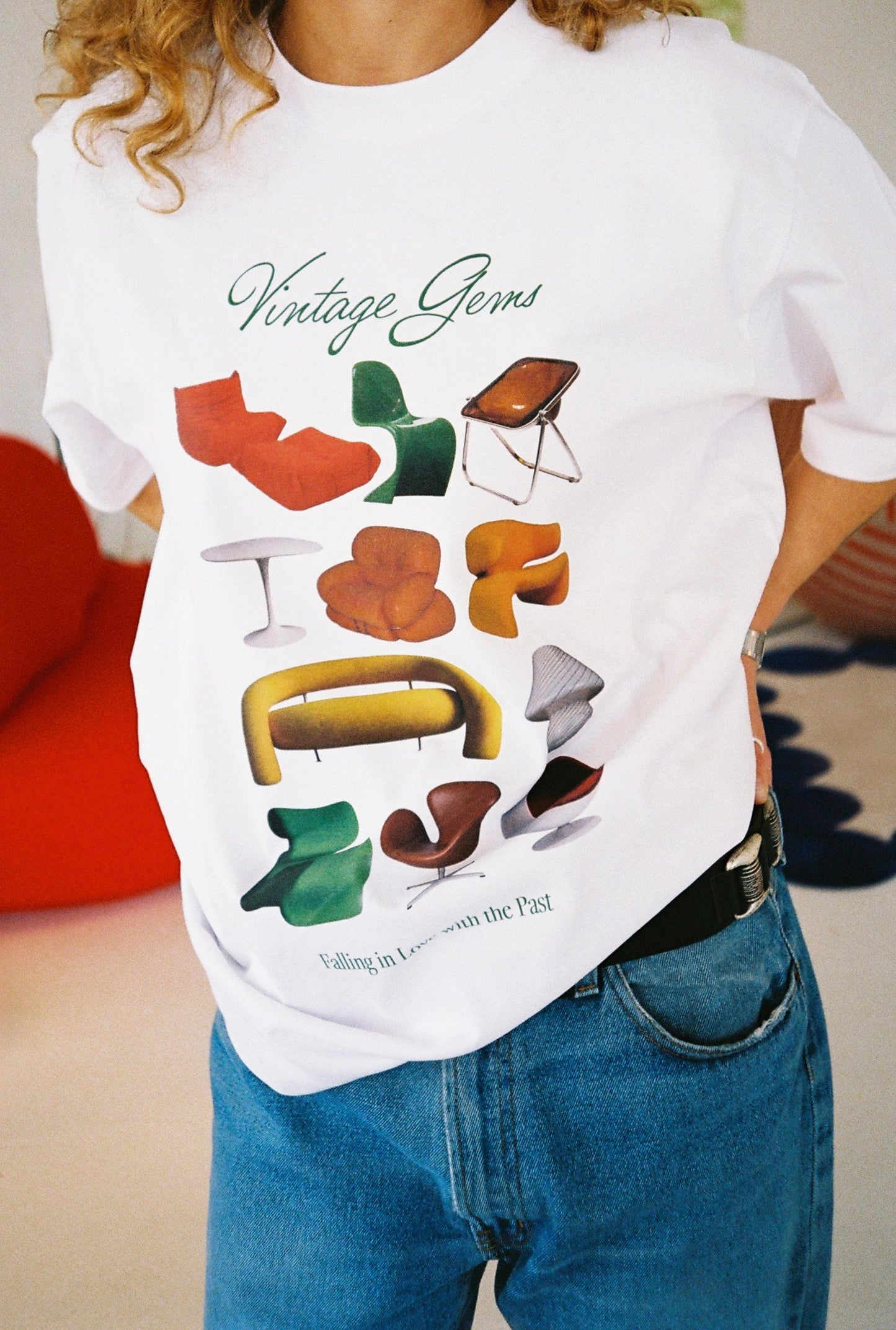 Vintage Gems Graphic T-Shirt – Mid-Century Modern Icons, Avlas Vintage Merch, Oversized, Unisex Tee