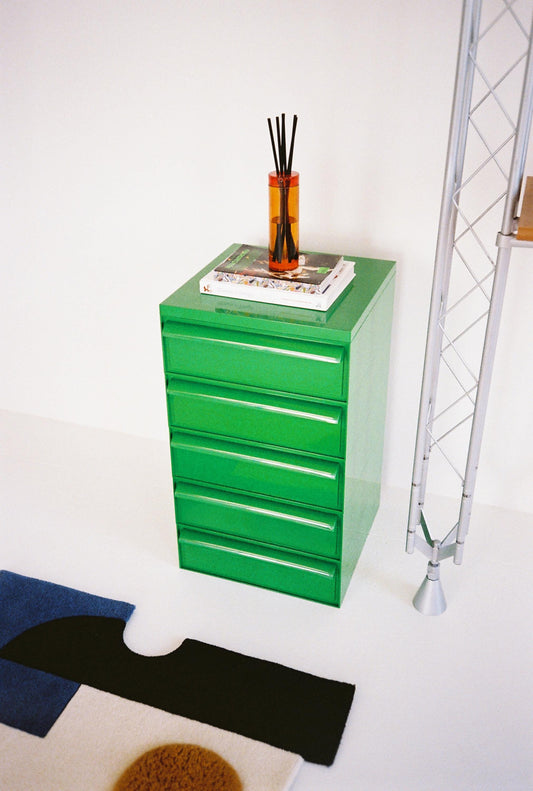Kartell Green Modular Drawer Unit “4602”, Designed by Simon Fussell, 1970s