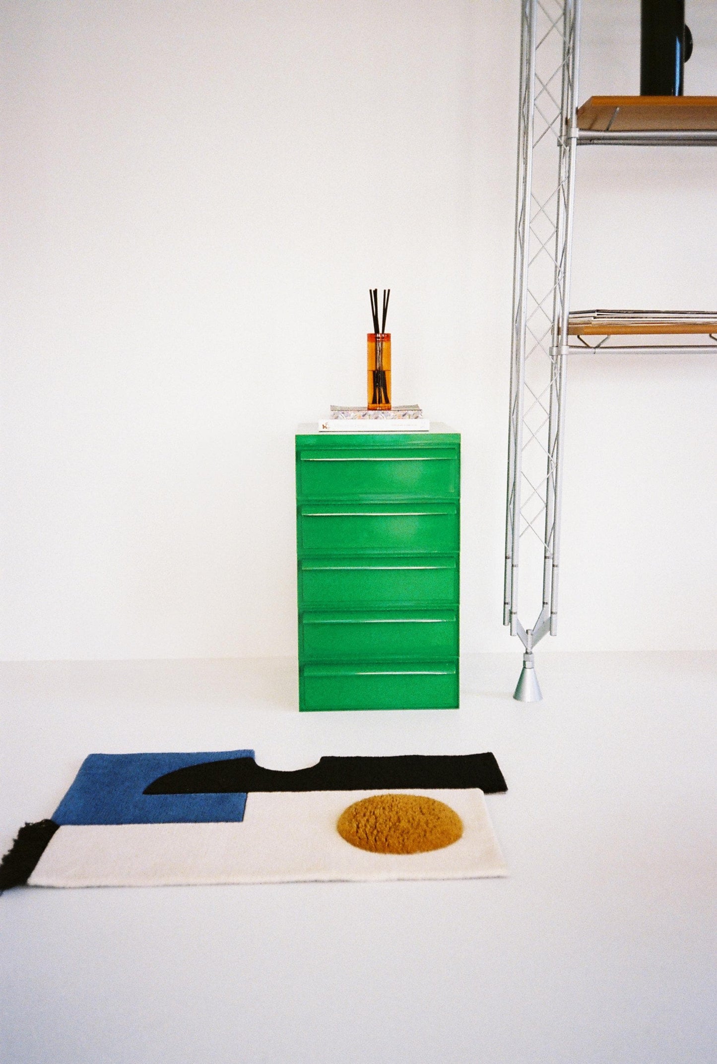 Kartell Green Modular Drawer Unit “4602”, Designed by Simon Fussell, 1970s