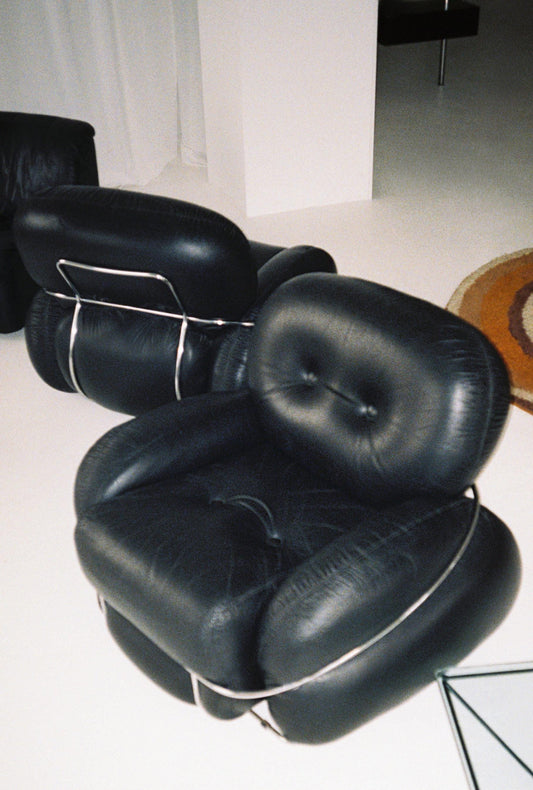 Complete “Okay” Seating Set by Adriano Piazzesi, 1970, Sofa & Pair of Chairs, Sculptural Italian Design