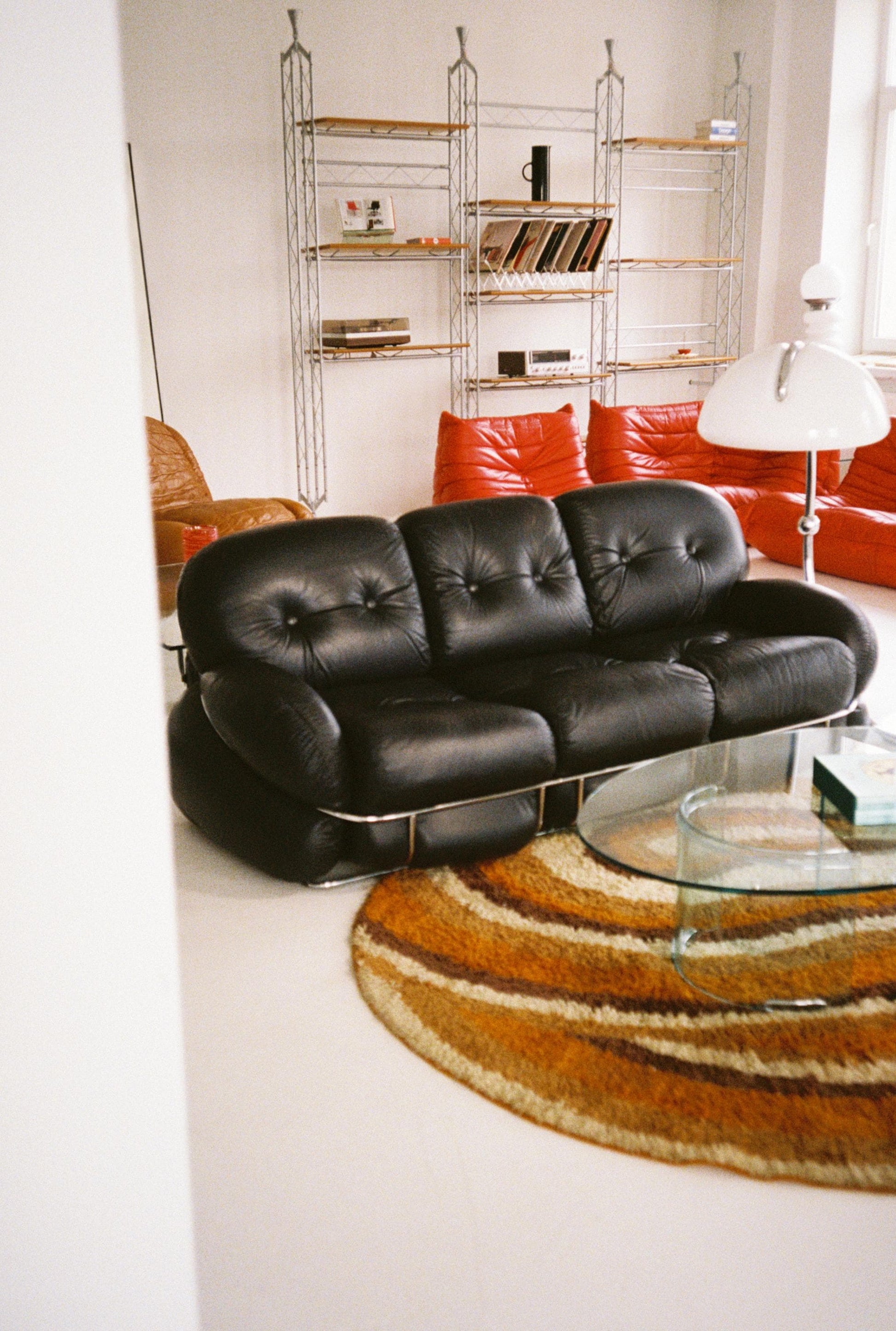 Complete “Okay” Seating Set by Adriano Piazzesi, 1970, Sofa & Pair of Chairs, Sculptural Italian Design