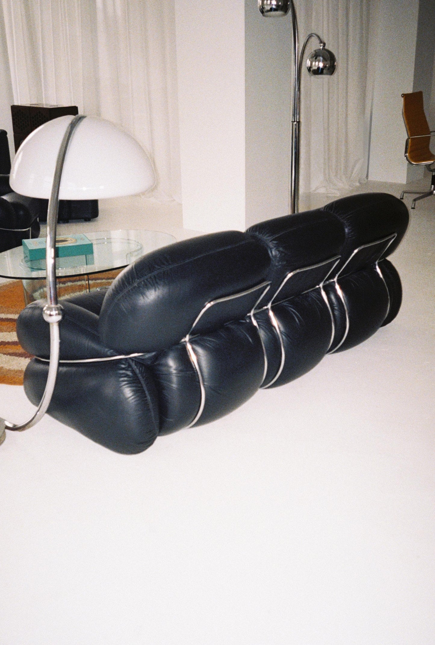 Complete “Okay” Seating Set by Adriano Piazzesi, 1970, Sofa & Pair of Chairs, Sculptural Italian Design