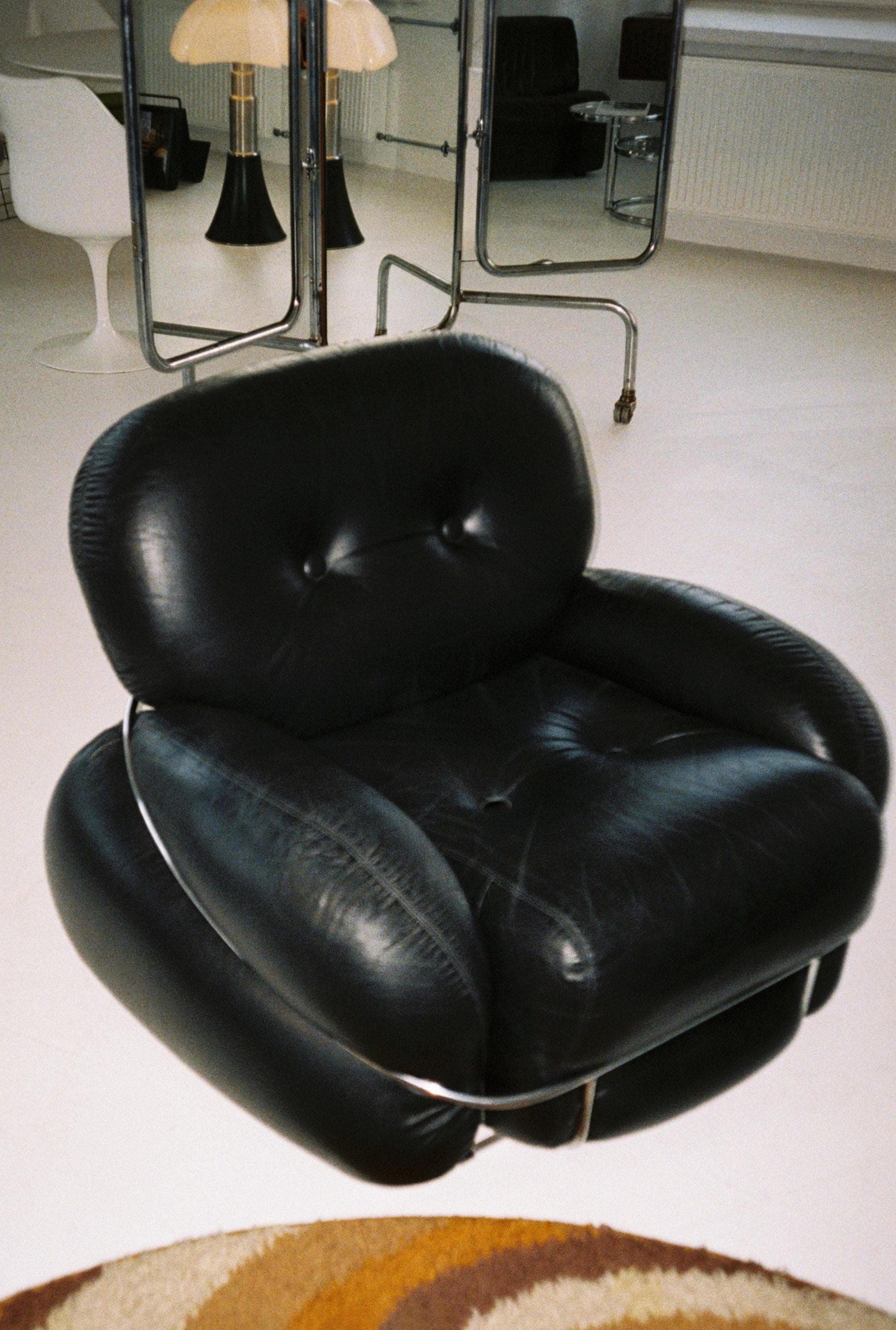 Complete “Okay” Seating Set by Adriano Piazzesi, 1970, Sofa & Pair of Chairs, Sculptural Italian Design